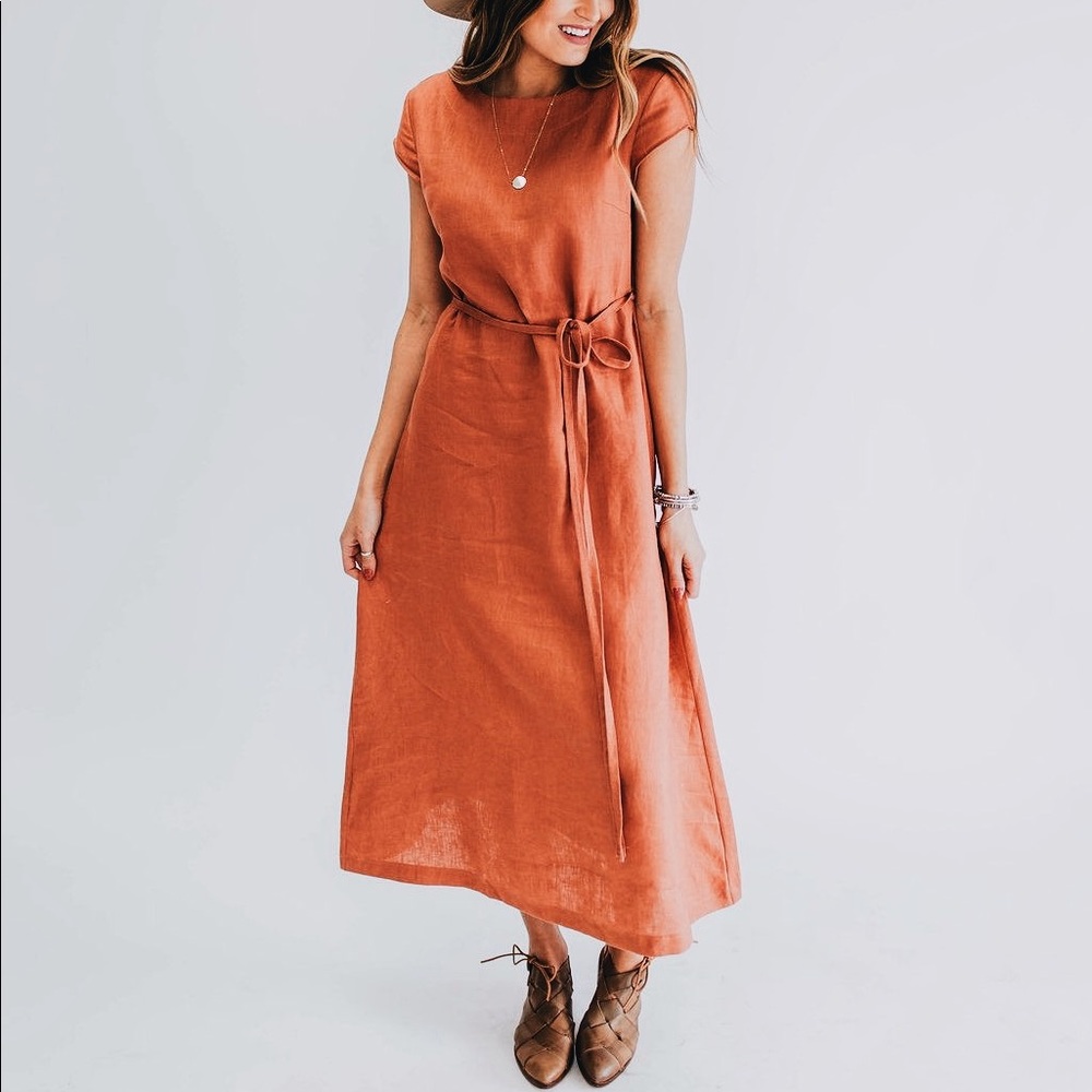 NWT ROLEE Idalia Linen Dress